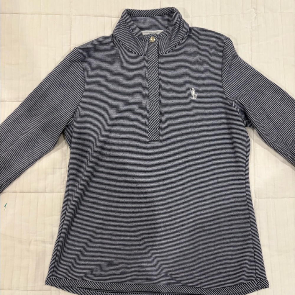 Navy Striped Polo Shirt